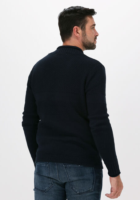 Blaue SELECTED HOMME Pullover SLHMALIK LS KNIT ROLL HIGHNECK - large