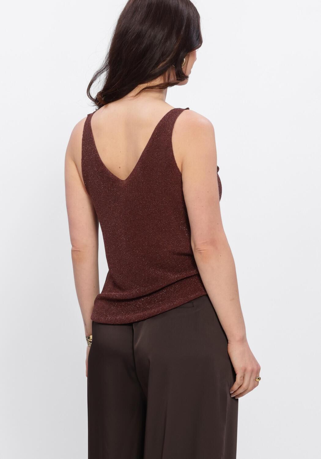 Braune YDENCE Top KNITTED TOP LUX - large