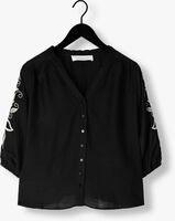 Schwarze NUKUS Bluse TINA BLOUSE EMBROIDERY