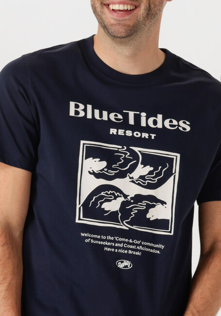 Dunkelblau SHIWI T-shirt MEN LIAM REGULAR T-SHIRT BLUE TIDES - large