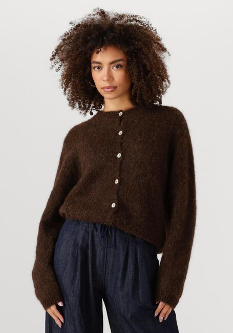 Braune BY-BAR Pullover CLEO NATURAL CARDIGAN - large