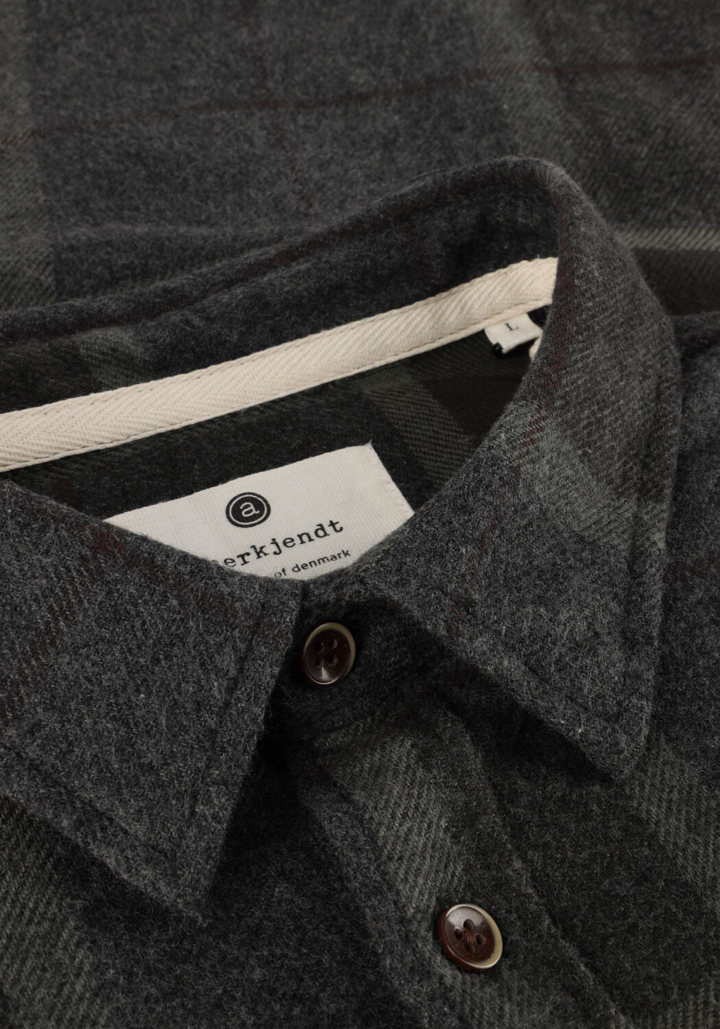 Dunkelgrau ANERKJENDT Casual-Oberhemd AKLEIF BRUSHED CHECK - large