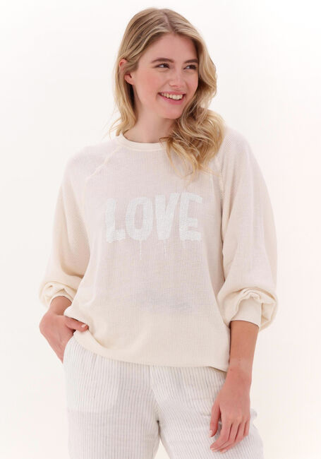 Ecru 10DAYS Sweatshirt SQUARE MESH SWEATER - large