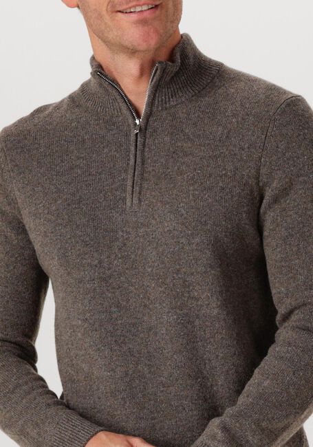 Graue PROFUOMO Pullover PULLOVER HALF ZIP WOOL BLEND - large