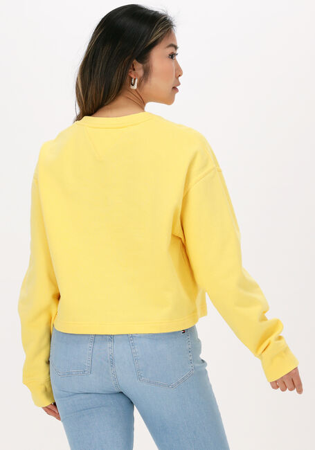 Gelbe TOMMY JEANS Sweatshirt TJW CROP TOMMY SIGNATURE CREW - large