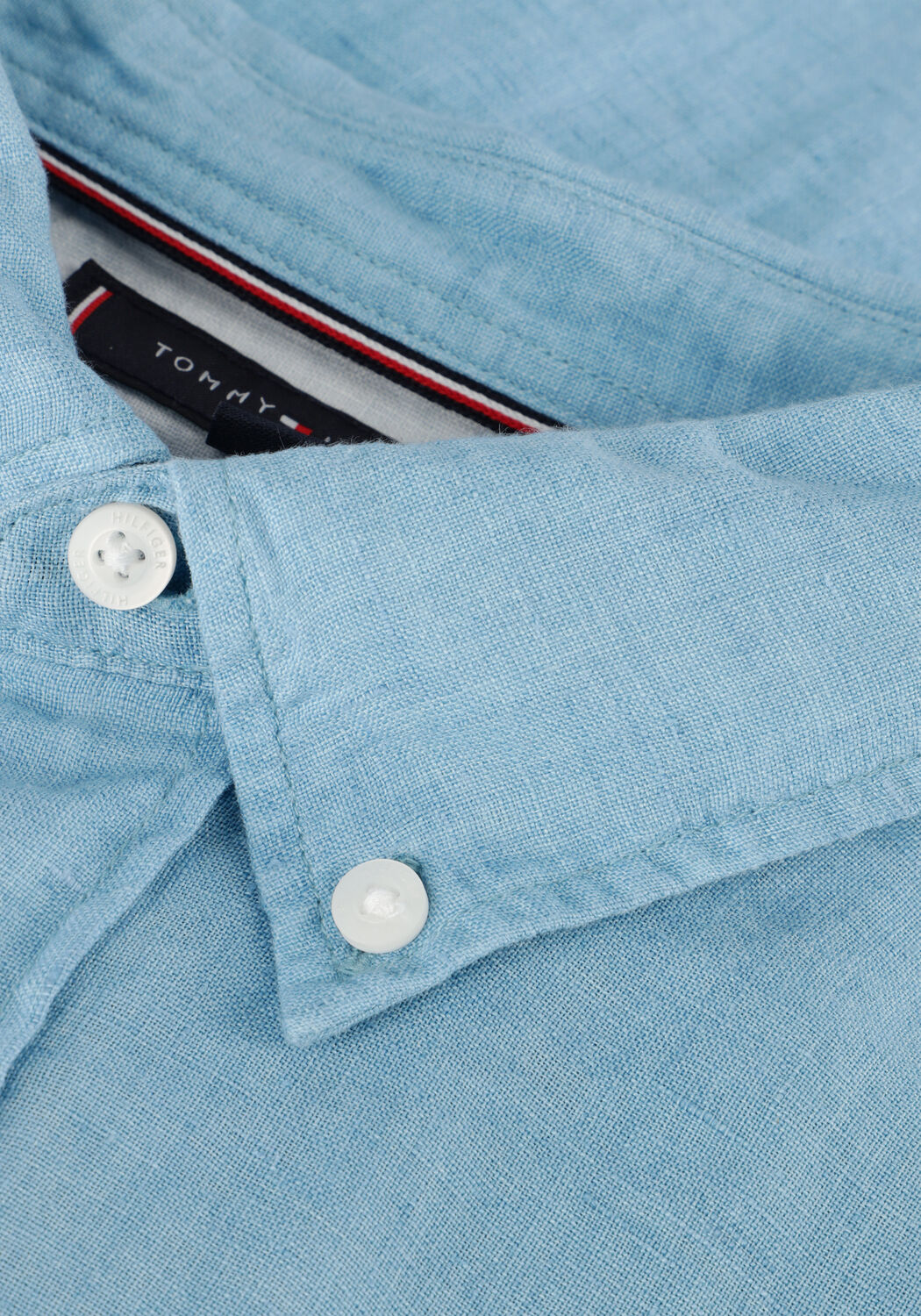 Blaue TOMMY HILFIGER Casual-Oberhemd PIGMENT DYED LI SOLID RF SHIRT - large