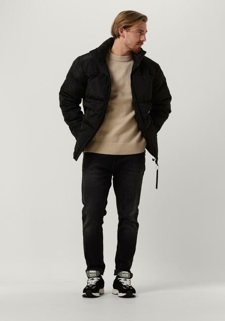 Schwarze COLOURFUL REBEL Wattierte Jack FINCH PUFFER JACKET - large