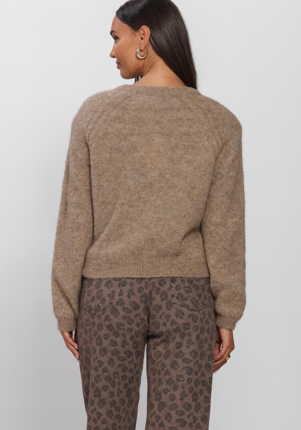 Camelfarbene BY-BAR Strickjacke FALON CARDIGAN - large