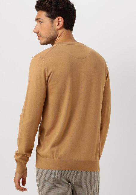Camelfarbene SCOTCH & SODA Pullover VISCOSE PULLOVER CREWNECK - large