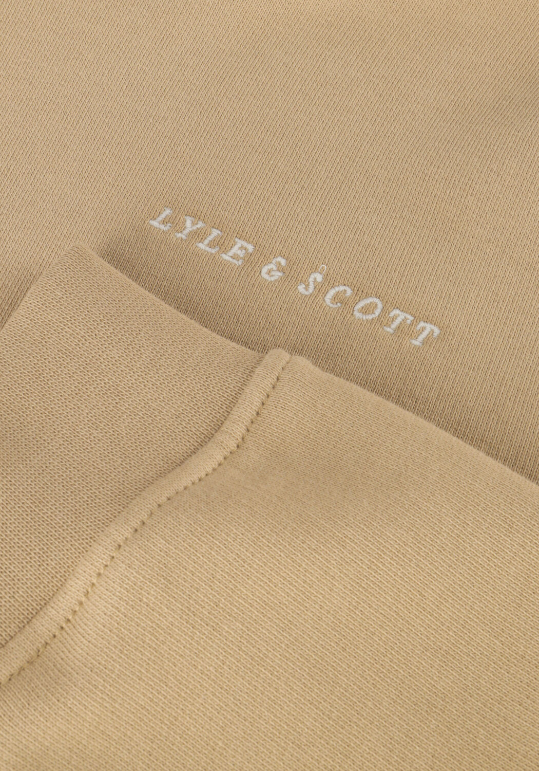 Sand LYLE & SCOTT Pullover & Cardigans SCRIPT EMBROIDERED HOODIE - large