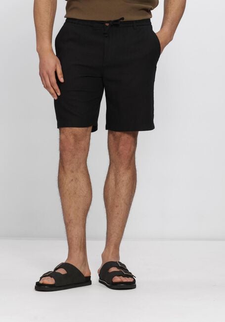 Schwarze ANERKJENDT Kurze Hose AKJAMES COT-LINNEN-VIS SS SHORT - large