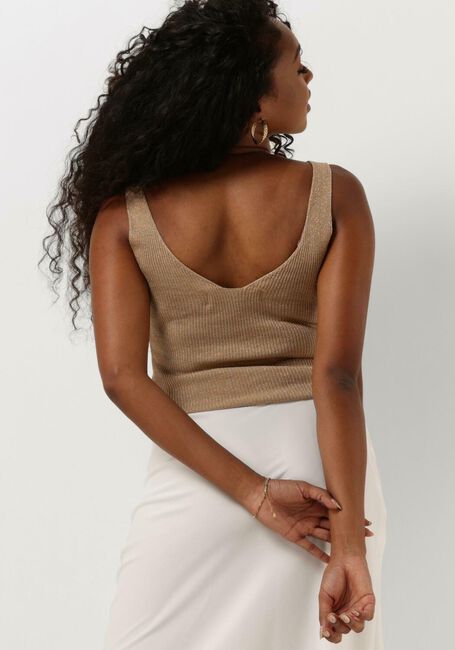 Camelfarbene NUKUS Top DEBBY SINGLET LUREX - large