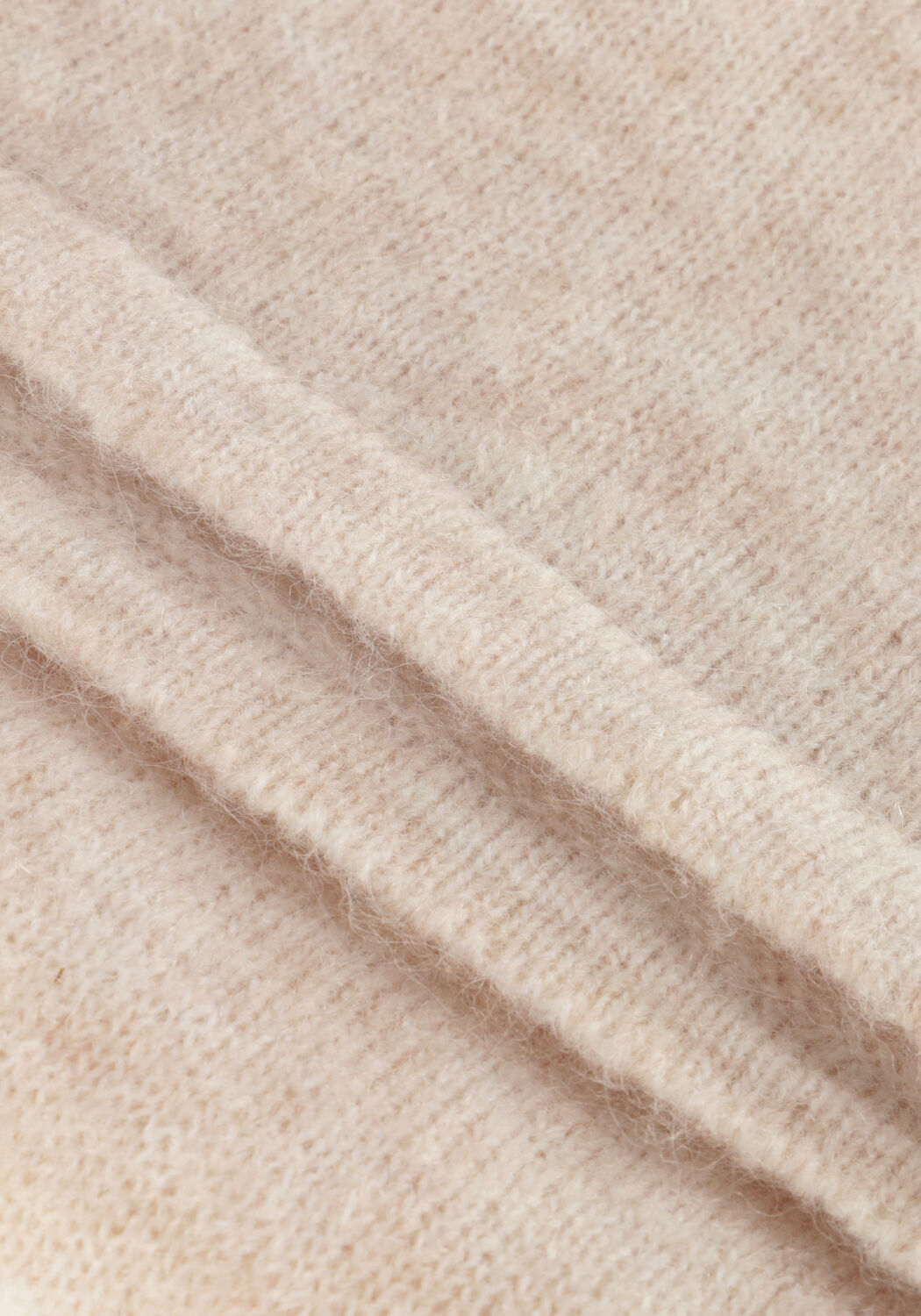 Beige SELECTED WOMEN T-shirt SLFMALINE-LILIANA 2/4 KNIT O-NECK - large