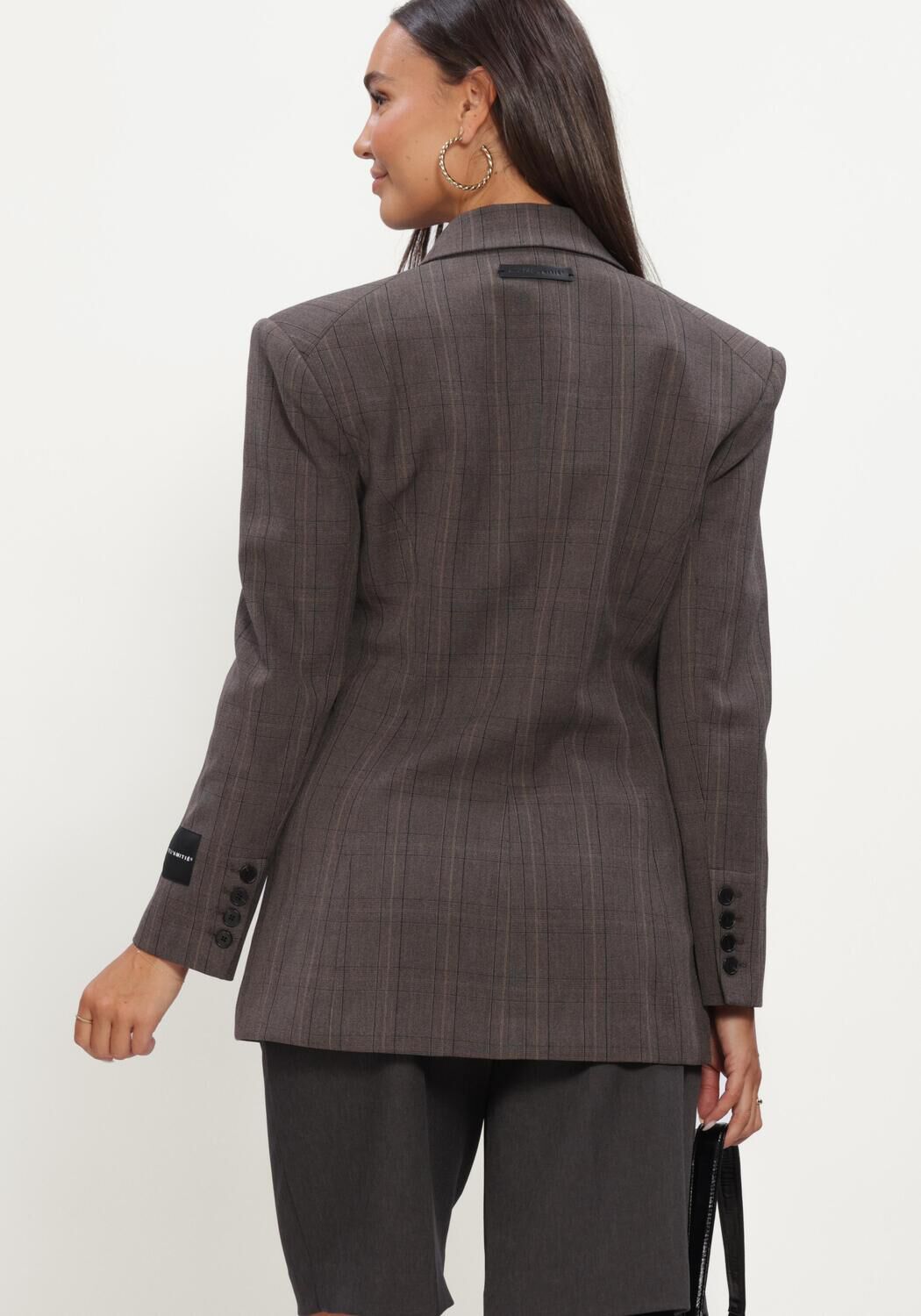 Braune HAUTE L'AMITI&Eacute; Blazer WAIST FIT CHECK BLAZER - large