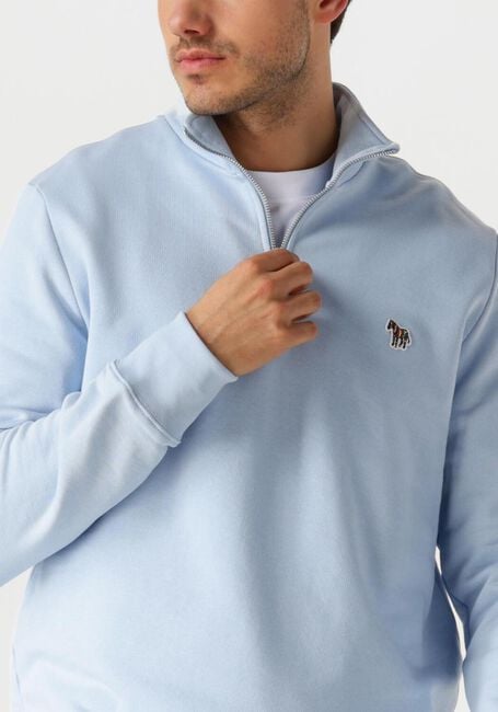 Blaue PS PAUL SMITH Pullover MENS LS REG FIT HALF ZIP TOP ZEBRA - large