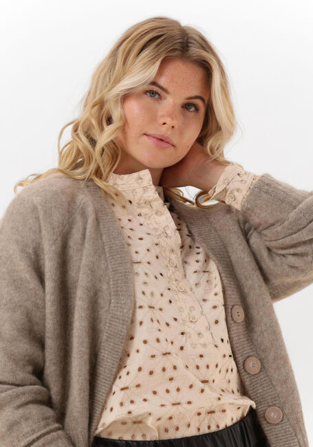 Braune SECOND FEMALE Strickjacke BROOK KNIT BOXY CARDIGAN - large