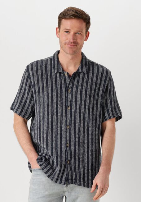 Blaue CAST IRON Casual-Oberhemd SHORT SLEEVE SHIRT YD STRIPE REGULAR FIT - large