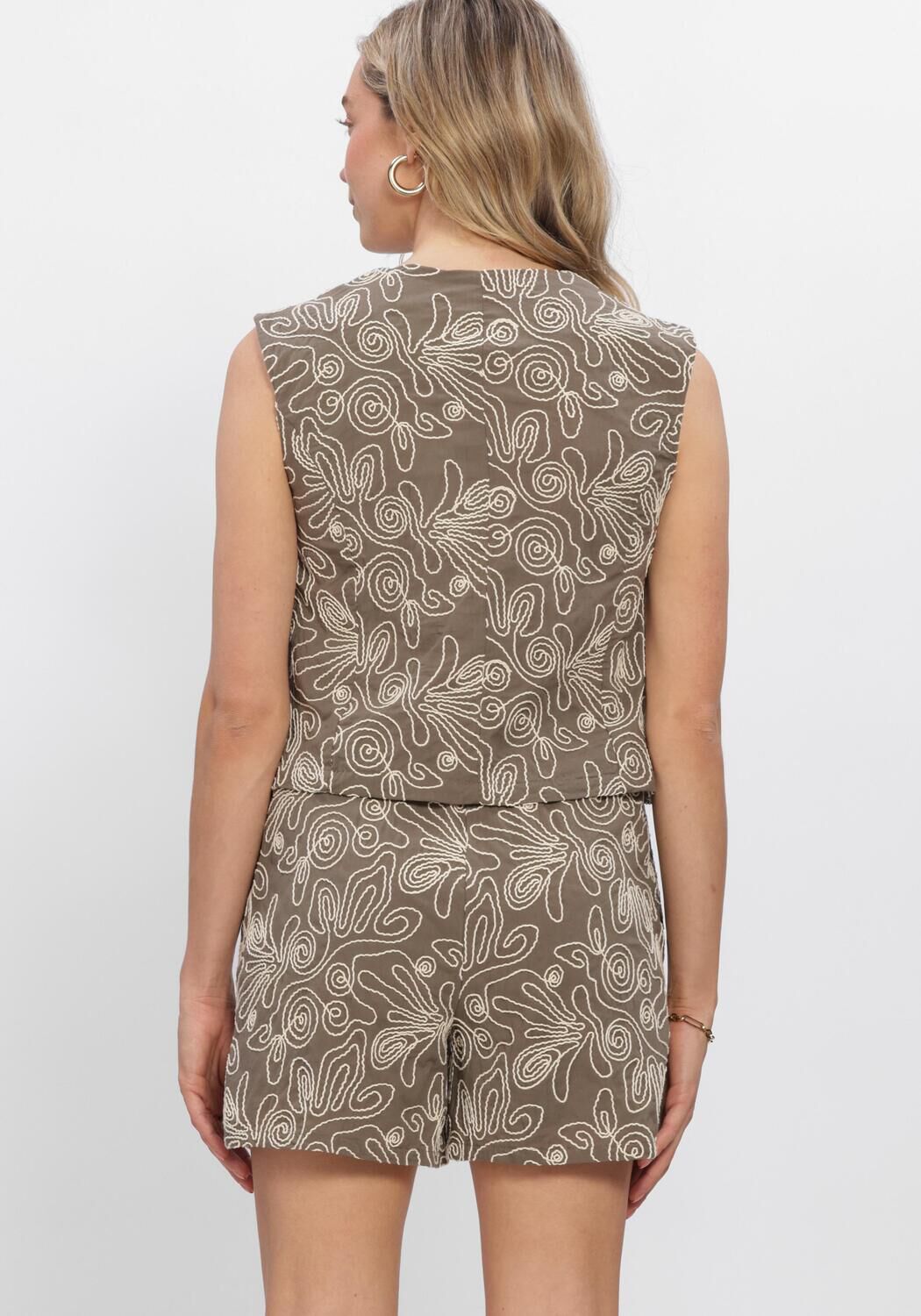 Beige OBJECT Gilet OBJKERRY S/L RE VEST - large