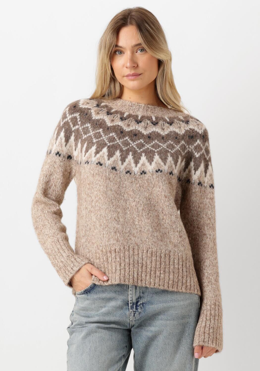 Braune MOS MOSH Pullover SIDSEL WARM KNIT Omoda