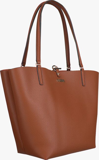 Cognacfarbene GUESS Handtasche ALBY TOGGLE TOTE - large