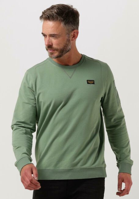Grüne PME LEGEND Pullover R-NECK AIRSTRIPE SWEAT - large