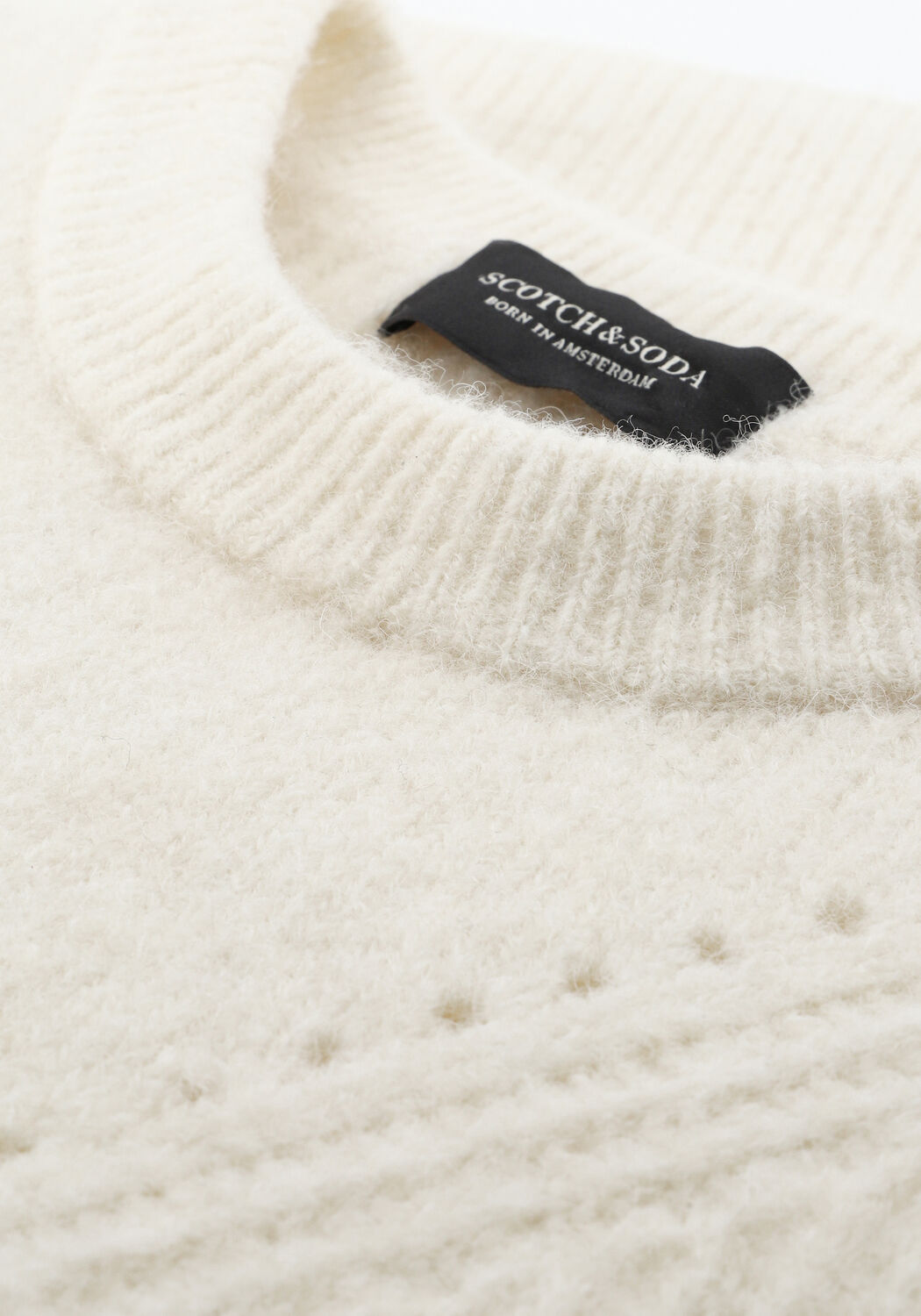 Nicht-gerade weiss SCOTCH & SODA Spencer FUZZY KNITTED SLIP-OVER 164122 - large