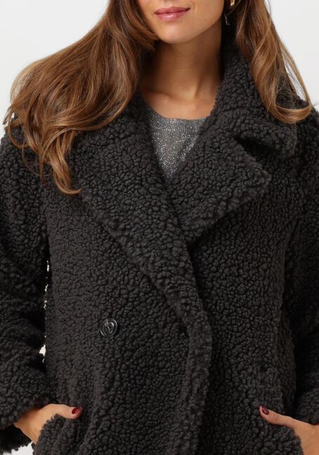 Schwarze UGG Teddy-Jacke GERTRUDE LONG TEDDY COAT - large