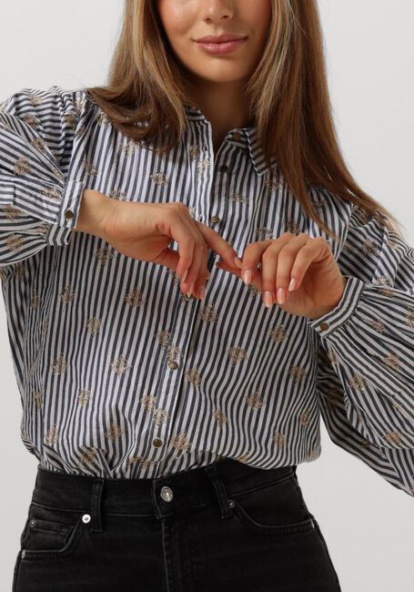 Weiße SUMMUM Blusen BLOUSE SCATTERED EMBROSTRIPE - large