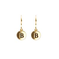 Goldfarbene ATLITW STUDIO Ohrringe CHARACTER EARRINGS LETTER GOLD - medium