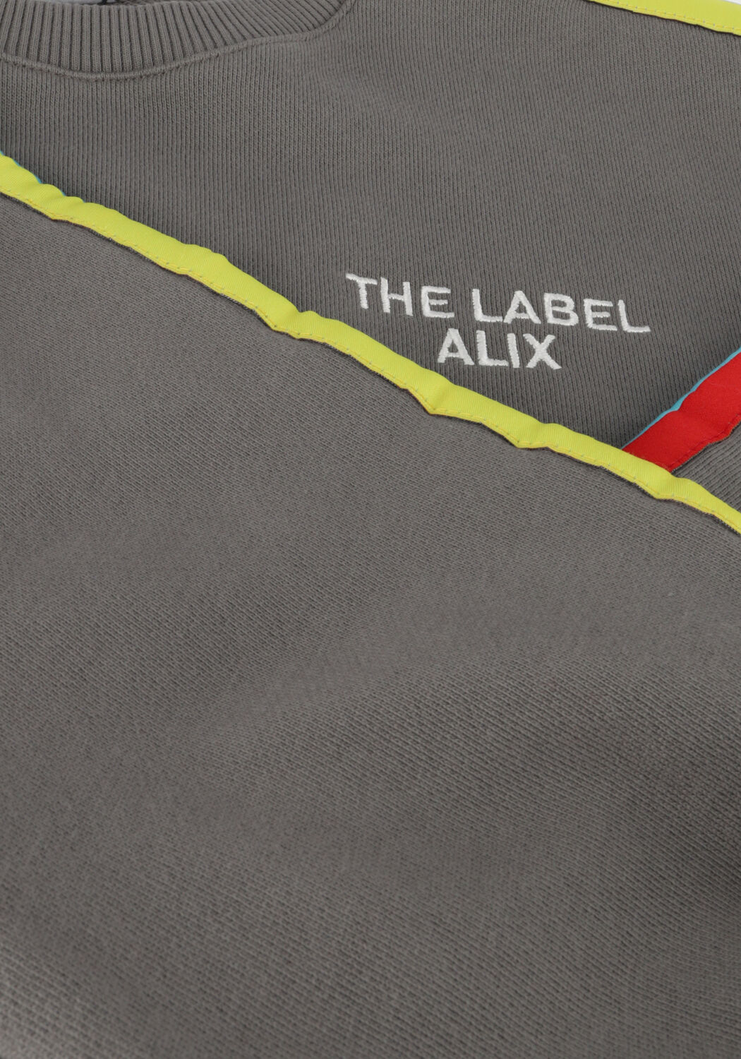 Dunkelgrau ALIX MINI Sweatshirt KNITTED STRIPE TAPE SWEATER - large