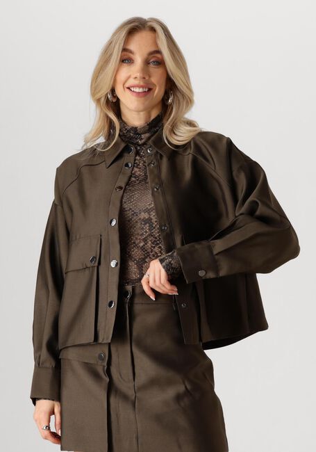 Khaki SECOND FEMALE Jack OREGON SHIRT - large