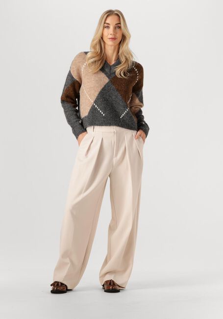 Mehrfarbige/Bunte ROUGE EDIT Pullover ROUARGYLE LS V NECK KNIT - large