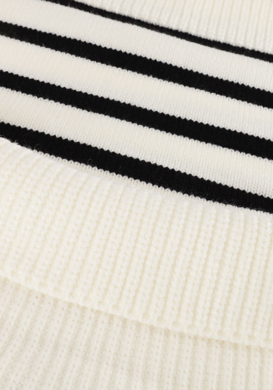 Wei&szlig;e CO'COUTURE Rollkragenpullover MERO CROP STRIPE KNIT - large
