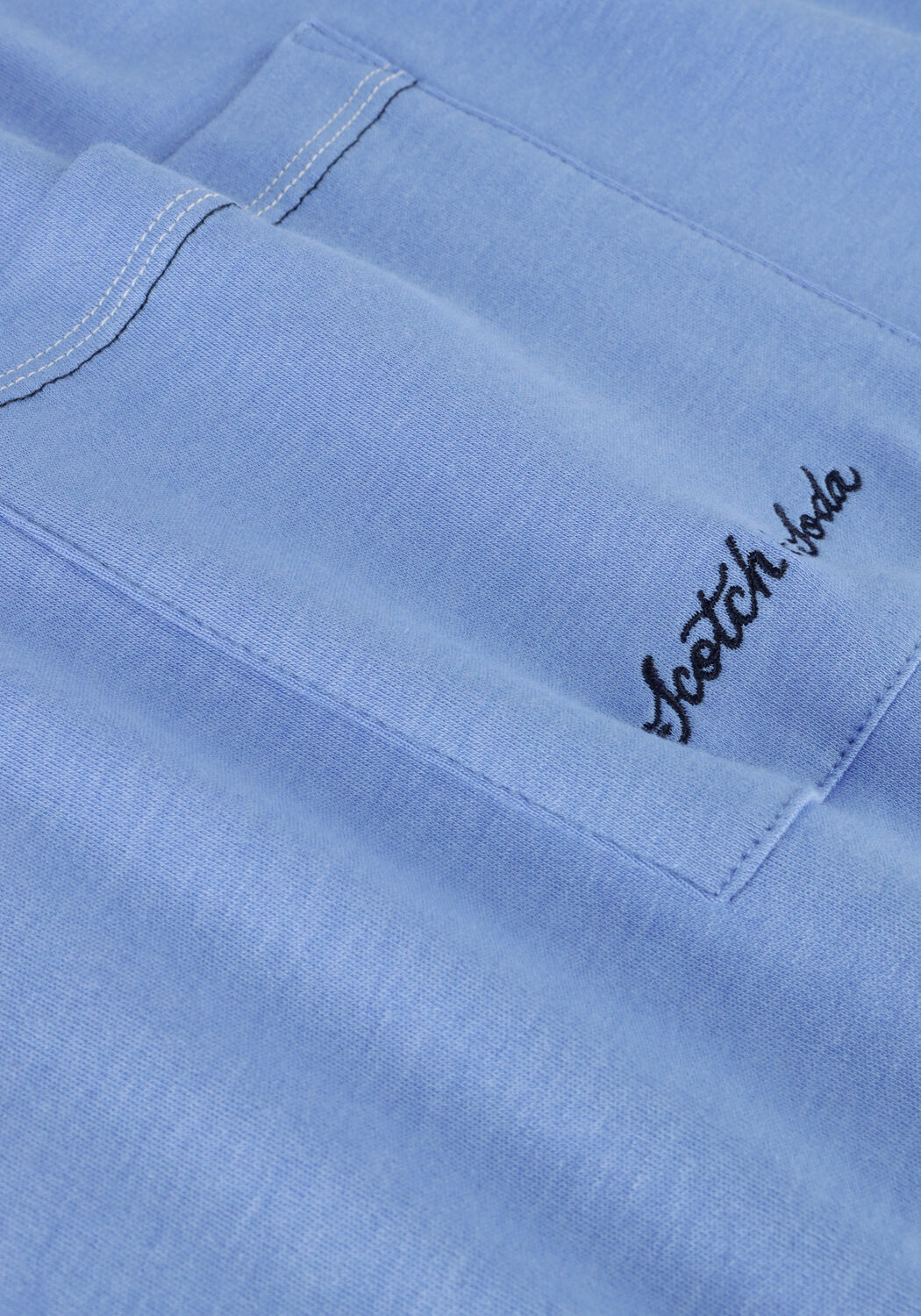 Blaue SCOTCH & SODA T-shirt COTTON LYOCELL POCKET T-SHIRT - large