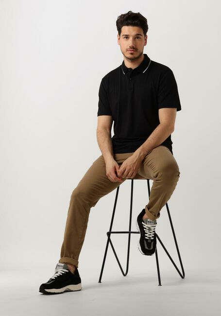Schwarze SELECTED HOMME Polo-Shirt SLHLEROY COOLMAX SS POLO B - large