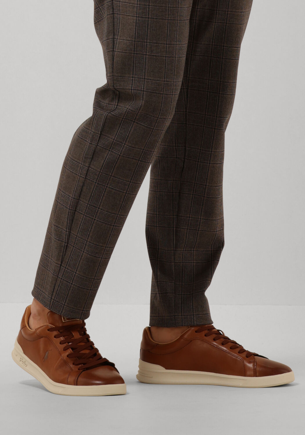 Cognacfarbene POLO RALPH LAUREN Sneaker Low HRT CT II TOP LACE - large