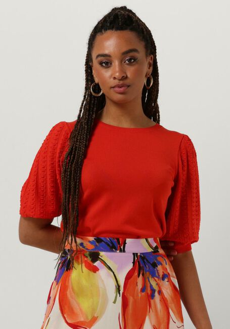 Orangene JANSEN AMSTERDAM Top K136 KNITTED TOP 3/4 PUFFED SLEEVE - large