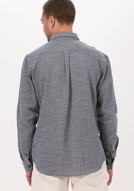 Blaue ANERKJENDT Casual-Oberhemd AKKONRAD SLUB STRIPE SHIRT - large