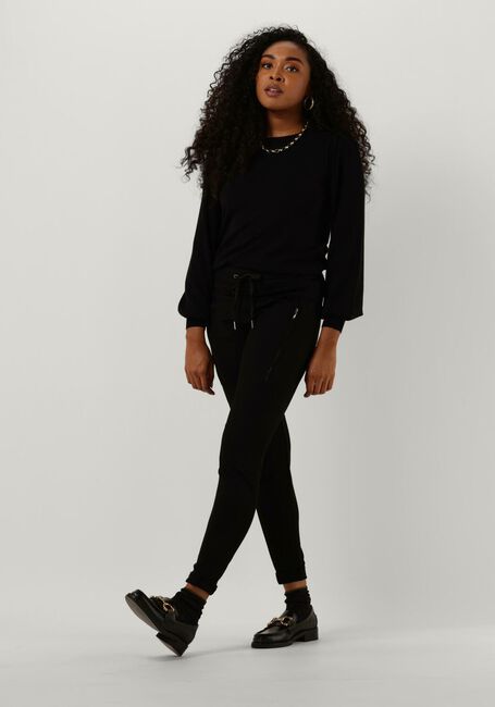 Schwarze SUMMUM Pullover PUFFY SLEEVE SWEATER BASIC KNIT (7S550) - large
