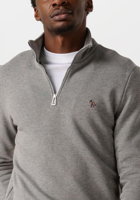 Graue PS PAUL SMITH Pullover MENS LS REG FIT HALF ZIP TOP ZEBRA - large