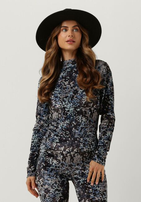 Blaue CATWALK JUNKIE Tops & T-shirts LS CLOUDY LEAVES - large