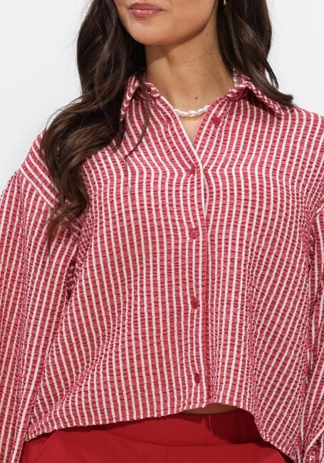 Rote STUDIO ANNELOES Blusen Ivara seersucker blouse - large