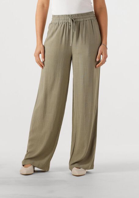 Khaki SELECTED FEMME Weite Hose SLFVIVA-GULIA HW LONG LINEN PANT NOOS - large