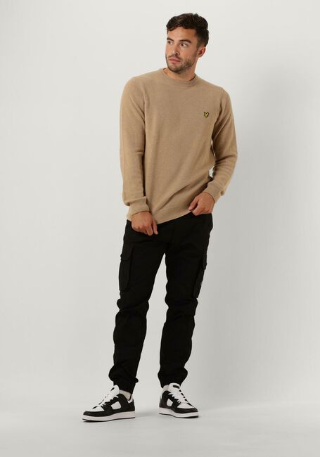 Beige LYLE & SCOTT Pullover CREW NECK LAMBSWOOL BLEND JUMPER - large