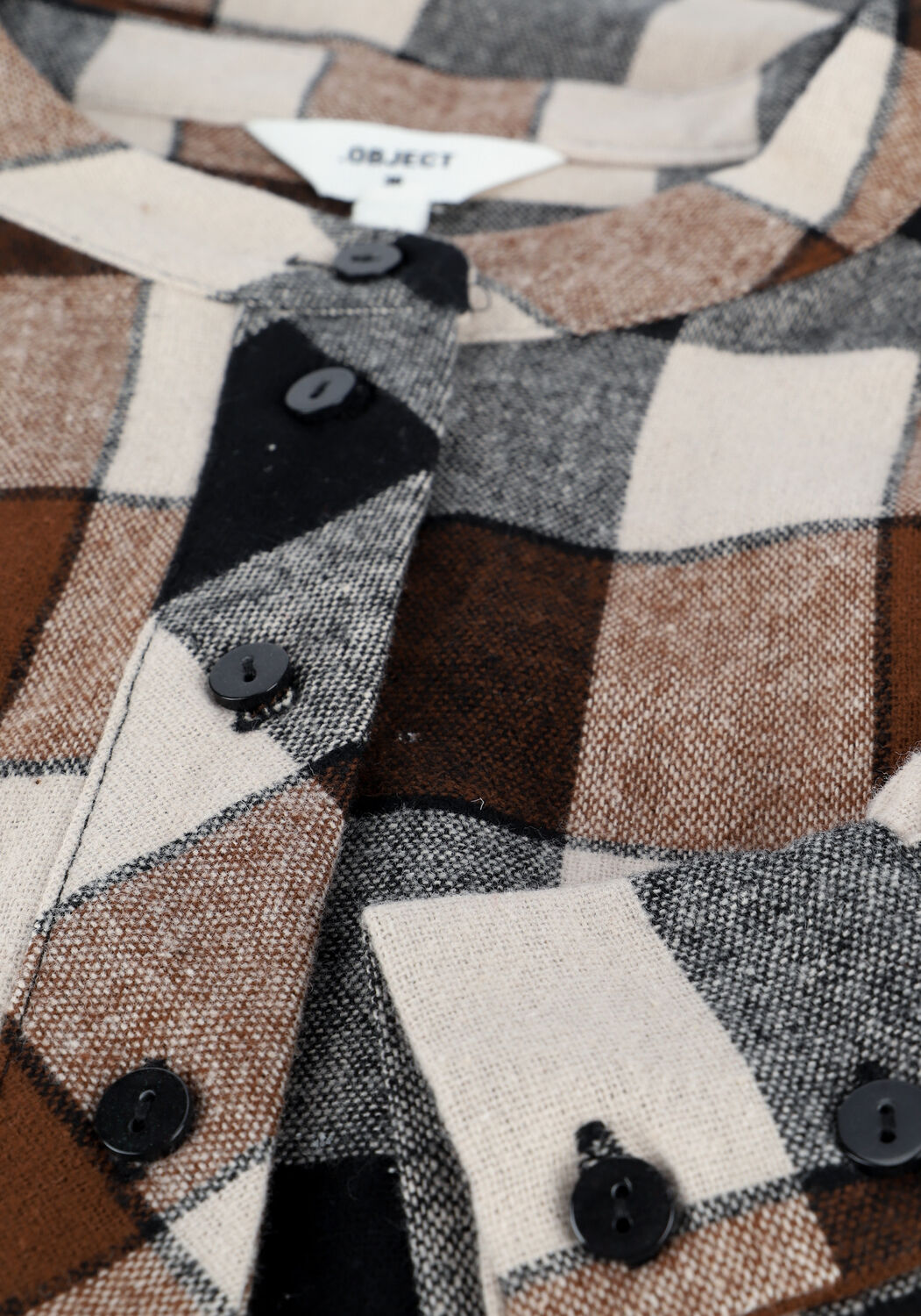 Braune OBJECT Minikleid JOHANNA L/S DRESS - large