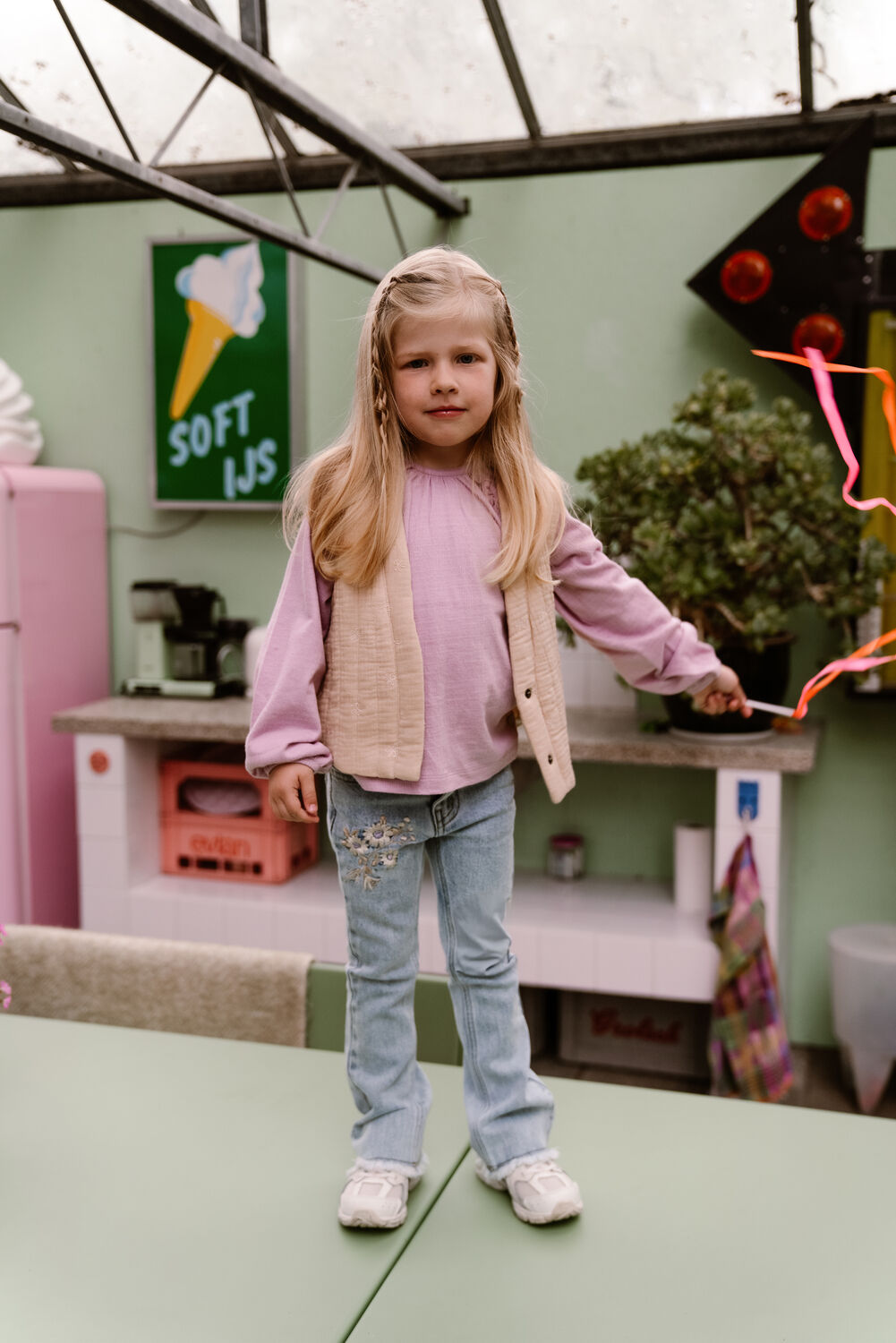 Hellblau DAILY7 Flared jeans 2400 FLARED FIT EMBRODERIE - large