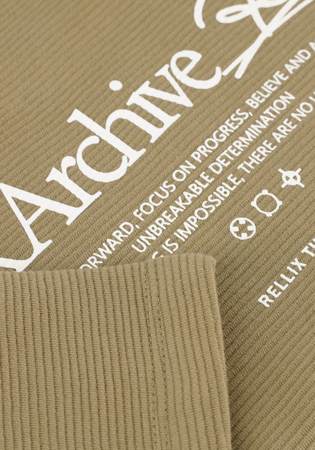 Khaki RELLIX T-shirt OVERSIZED T-SHIRT XR - large