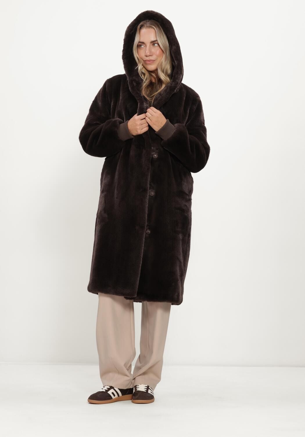 Braune MOSCOW Fake-Fur-Jack 08-08-NADJANA-4 - large
