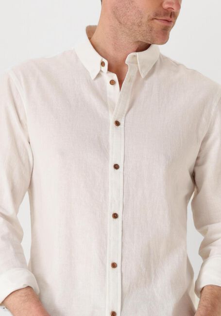 Weiße ANERKJENDT Casual-Oberhemd AKLEIF L/S COT/LINEN SHIRT - large