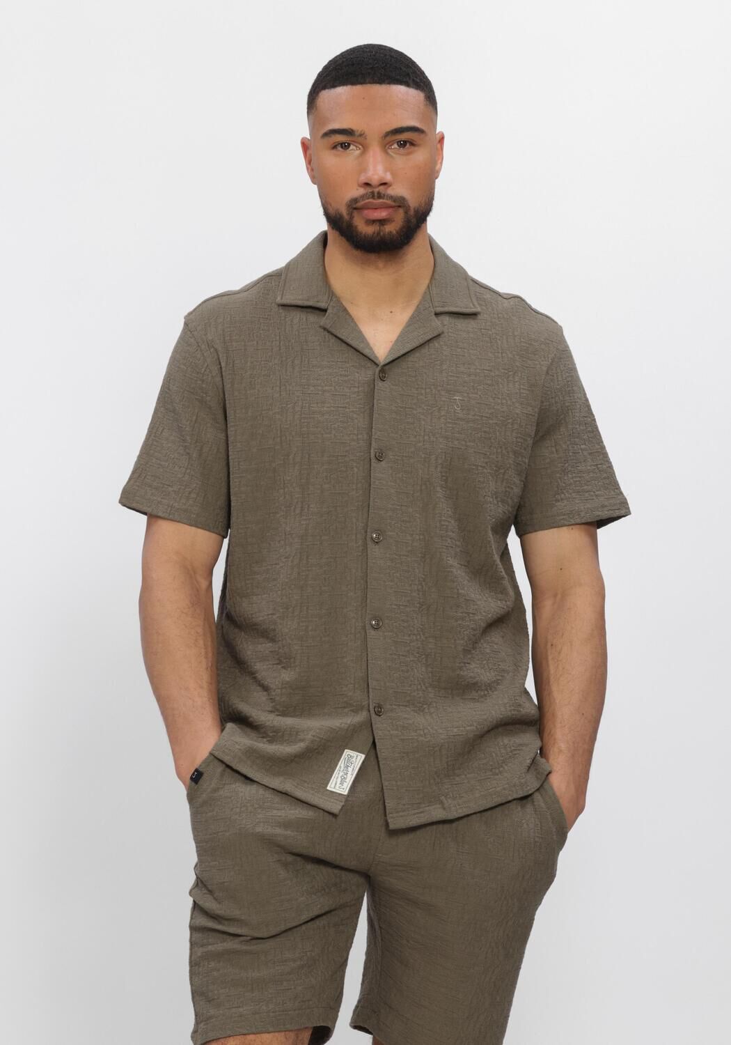 Gr&uuml;ne BUTCHER OF BLUE Casual-Oberhemd RIPLEY STRUCTURE SHIRT - large